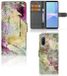 B2Ctelecom Hoesje Sony Xperia 10 III Letter Painting Book Case Kunstleer/TPU Silderij/Tekst/Design