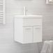 Maison Exclusive - Meuble sous lavabo avec lavabo intégré, blanc, en panneau de fibres de bois