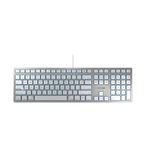 CHERRY KC 6000 SLIM FOR MAC Clavier Bureau USB QWERTY Scandinave Argent