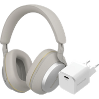 Bowers & Wilkins Px7 S2e Grijs + BlueBuilt Power Delivery Oplader 20W Wit