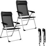 TRVLMORE Chaises de camping - Pliant - 2-Pack - Noir