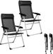 TRVLMORE Chaises de camping - Pliant - 2-Pack - Noir