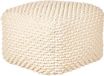 Beliani KINGRI Poef - Beige - 50x50x35 cm - Katoen