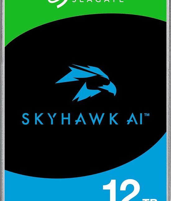 Seagate Skyhawk AI Serie - Interne harde schijf - 12TB - 7200 RPM - 256 MB Cache