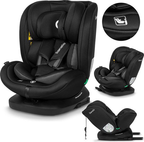 Lionelo Bastiaan - i-Size Autostoeltje 4in1 - 360° Draaibaar - ISOFIX - Zwart
