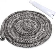 Holland Connections Reparatieset Kachel - met Hittebestendige Lijm - 3M x 10mm - rond - Glasvezel - Kachelkoord zwart - pour cheminées poêles à bois
