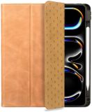 Rosso Elite Hoes Geschikt voor iPad Pro 13 (2024/2025) - 2-in-1 Echt Leer Book Case en Back Cover - Magnetisch Uitneembaar Hoesje - Beschermhoes Lichtbruin