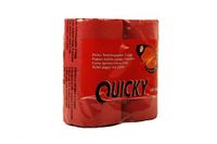 Quicky toiletpapier, 120 vellen, 3-laags, rood met zwarte kern, 4-pack (4 x 4 stuks)