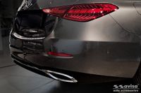 Chroom RVS Achterbumperprotector passend voor Mercedes C-Klasse Sedan (W206) 2021- 'Ribs'