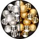 Decoris Kleine kerstballen - 32x st - goud en zilver - D4 cm - plastic - kerstversiering