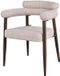 DÉJA Living Eetkamerstoel Lidingö - Beige/Walnoot Stof - Set van 2