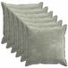 vidaXL - Taie d'oreiller - 6 pièces - Bois - Vert - 60 x 60 cm - Tissu chenille