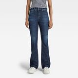 G-Star Noxer Bootcut Wmn Dames Jeans 26/32 Biologisch katoen Elastaan Worn in Ocean Reef