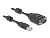 Delock 64154 Câble série Noir 2 m USB Type-A RS-232