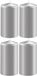 Enlightening Candles Bougie cylindrique - 4x - argent - D6 x H10 cm - 36 heures de combustion