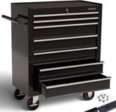 AREBOS Gereedschapswagen Trolley - 7 Lades - Zwart
