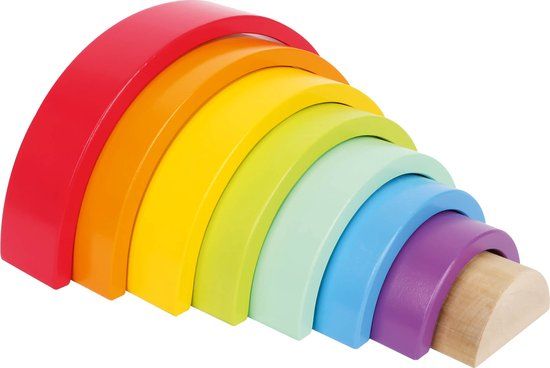Small Foot Houten Bouwblokken Regenboog - 9dlg. - Multicolor