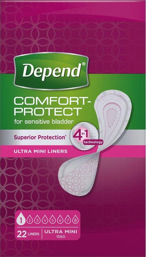 Depend Inlegkruisjes Ultra Mini - 22 stuks - incontinentie inlegkruisjes