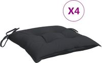 vidaXL Stoelkussens 4 st 40x40x7 cm oxford stof zwart
