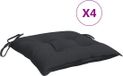 vidaXL Stoelkussens 4 st 40x40x7 cm oxford stof zwart