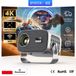 VEVSHAO Projecteur Mini Portable LED Vidéo Android 13.0 WIFI 6 Miroir Smartphone pour Projecteur Home Cinéma Vidéo 1080P 4K