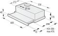 Gorenje TH62E4X Semi-inbouw (uittrekbaar) Roestvrijstaal 450 m³/uur