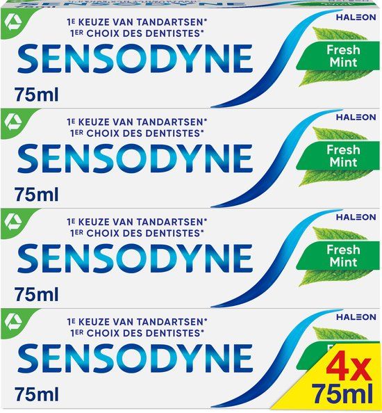 Sensodyne Fresh Mint Tandpasta voor gevoelige tanden 4 x 75ml