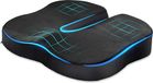 Unyqoos® Coussin d'assise en mousse à mémoire de forme, forme papillon – Coussin de soutien ergonomique pour des heures de confort d'assise, adapté aux chaises de bureau, sièges de voiture et chaises de salle à manger, couleur : noir carbone
