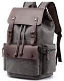 Omgoods - Sac à dos en toile vintage pour voyage et école