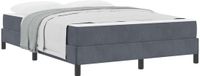 vidaXL Boxspringbed met matras, donkergrijs, 160 x 210 cm, stof