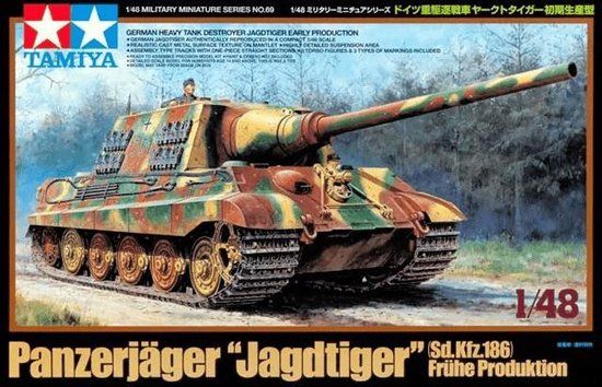 Tamiya 1:48 German Jagdtiger Early Production Plastic Model Kit - TAM32569