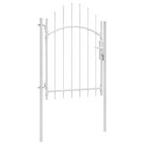VidaXL Tuinpoort woerden staal 1x1,5m wit