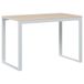 vidaXL Computerbureau 110x60x73 cm spaanplaat wit en eikenkleurig