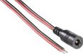BKL Electronic DC plug (v) 5,5 x 2,1mm stroomkabel met open einde - max. 10A / zwart/rood - 2 meter