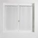 Paar Milka Paar rechte ringen, 2 x 60 x 90 cm, Wit