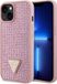 Guess Rhinestones Back Cover iPhone 15 - Roze