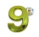 PARENCE - Deurnummer 3D - 10 cm - Premium geborsteld kunststof - glanzend gouden effect - extra sterke lijm - deurnummer, straat, huis (9, goud)