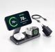 AjieQaQ Apple 3-in-1 magnetisch laadstation voor iPhone, Apple Watch en AirPods, opvouwbaar, MagSafe-compatibel, 15 W
