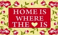 Gift Company deurmat Home Is Where The Love Is, Kokos, 75 x 2 x 45 cm