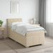 vidaXL Boxspringbed met matras Crèmekleurig 90 x 200 cm Stof