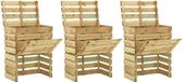 vidaXL Tuincomposter - 3 stuks - Groen - 110 x 58 x 113 cm