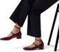 Manfield - Dames - Bordeaux rode lak leren Mary Jane pumps - Maat 41