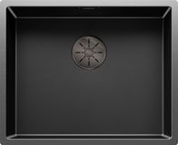 BLANCO CLARON 500-U Dark Steel Edition | RVS spoelbak | [54x44x19,9 cm] | voor 60 cm brede onderkasten | bestand tegen krassen | inbouwwijze: onderbouw