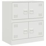 VidaXL Dressoir 67x39x73 cm staal wit