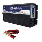 UNBQ Omvormer, 600 W, 1000 W, 2000 W, 3000 W, 4000 W, 5000 W, 6000 W, zuivere sinusgolf, 48/60 V naar 220 V, transformator, stekker, dual USB, auto voor auto, lcd-monitor, iPhone, iPad en tablet