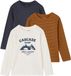 Vertbaudet Set van 3 jongensshirts met lange mouwen