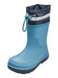 Playshoes Uniseks regenlaarzen voor kinderen, gevoerde rubberlaarzen, Blauw gevoerd, 27 EU