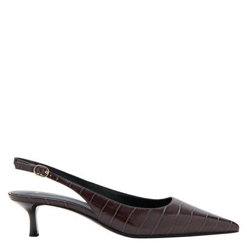 Mango Imitatieleren Slingback Pumps met Dierenprint - Bordeaux