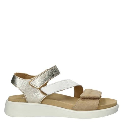 Ara leren sandalen beige/goud