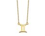 Jwls4u Goldplated Zodiac Tweelingen Ketting ZN006G